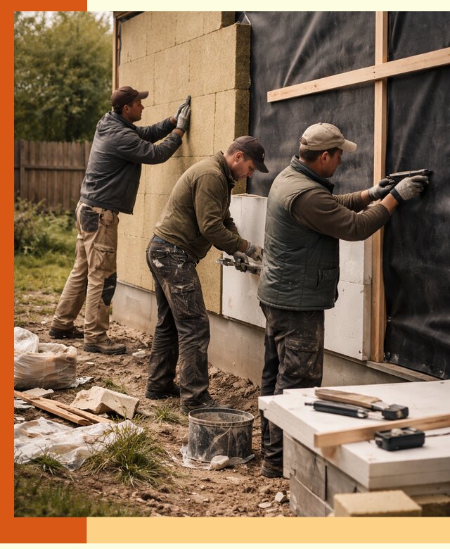 Утепление дачного дома под ключ в Каспийске