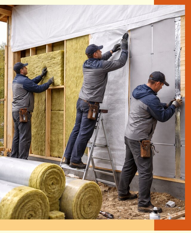 Утепление каркасного дома в Каспийске от 4276 руб./м2 — профессионально | ТепломастерКсп