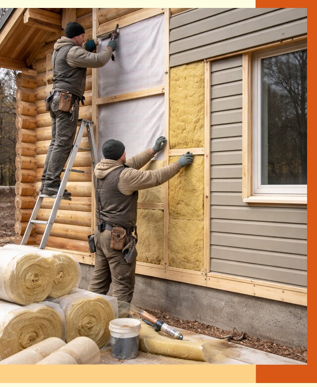 Утепление деревянного дома в Каспийске от 6312 руб./м2 — заказать работы | ТепломастерКсп