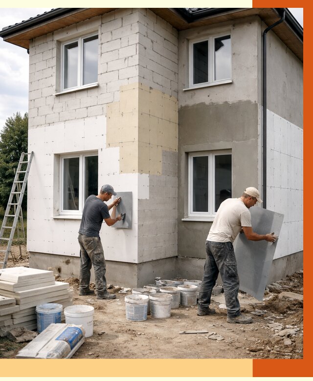 Утепление дома из газобетона в Каспийске от 4276 руб./м² — заказать у ТепломастерКсп