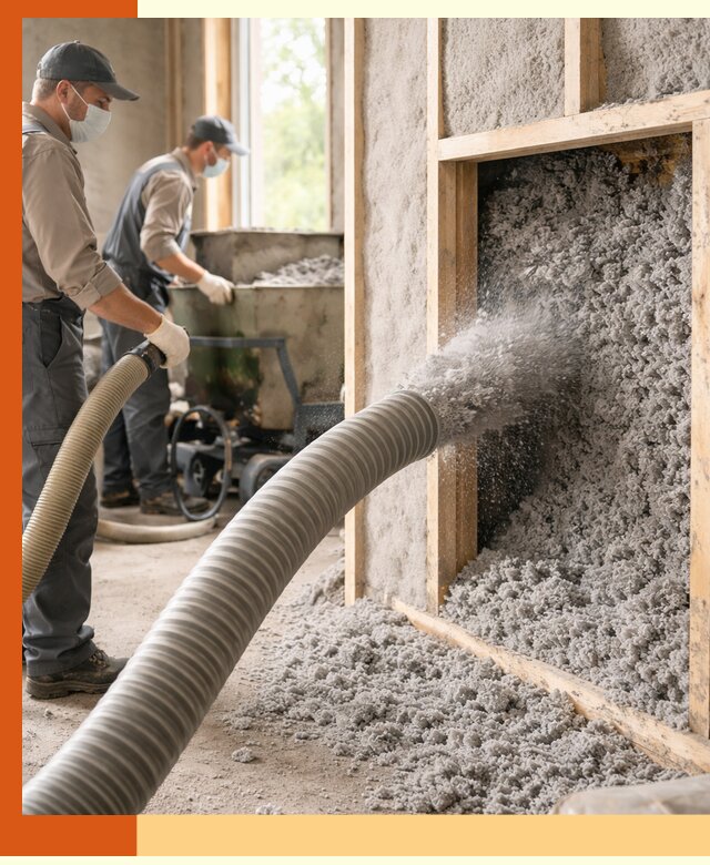 Утепление коттеджа эковатой в Каспийске с гарантией качества