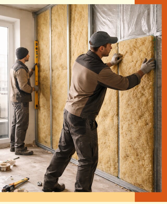 Утепление квартиры изнутри в Каспийске от 4429 руб. за м2 | Проф. работы ТепломастерКсп