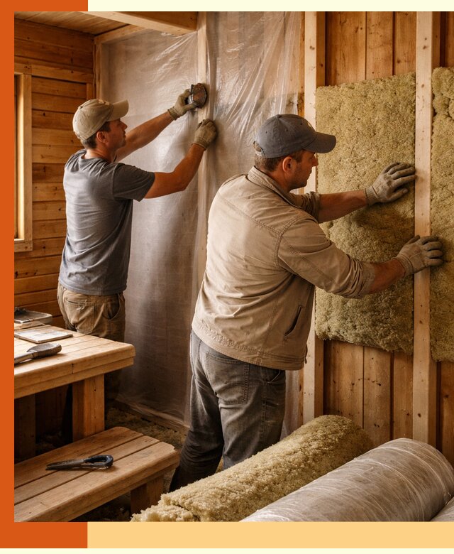 Утепление бани изнутри в Каспийске качественно и недорого