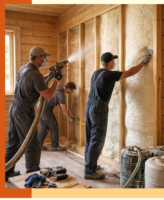 Утепление бани пенополиуретаном (ППУ) в Каспийске