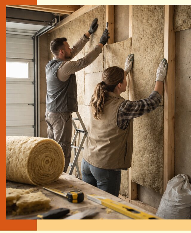 Утепление гаража изнутри в Каспийске: быстро и надежно