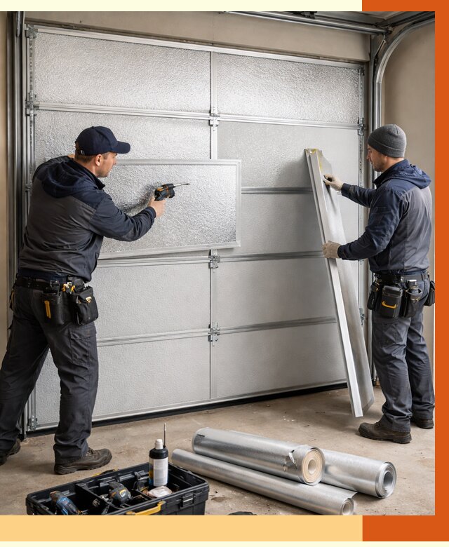 Утепление гаражных ворот в Каспийске от 7992 руб/м2 — надежно и быстро | ТепломастерКсп