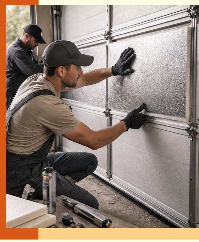 Утепление гаражных ворот в Каспийске качественно и надежно