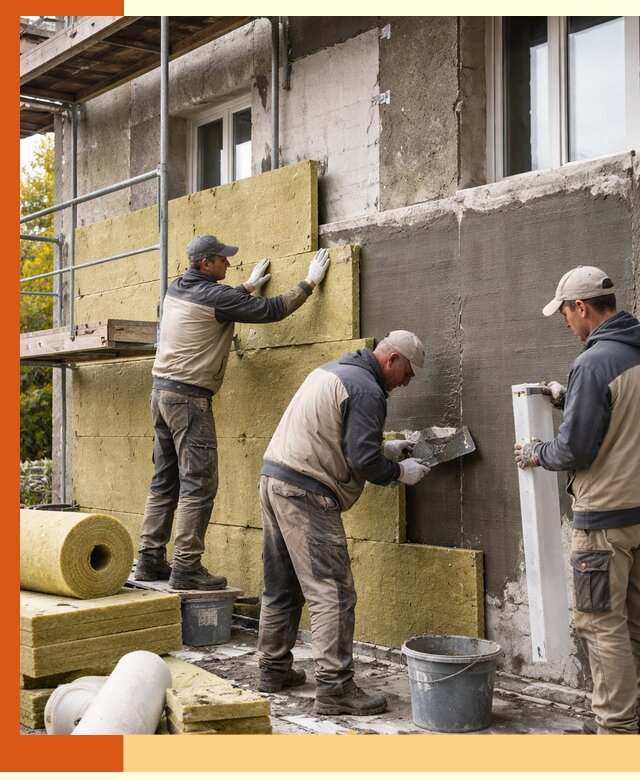 Утепление фасада зданий и домов в Каспийске