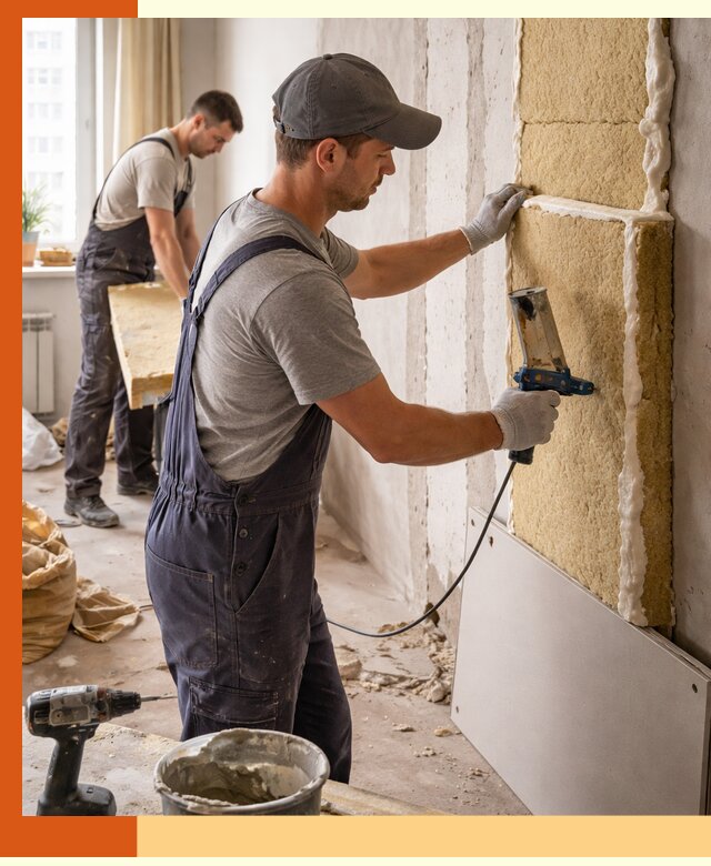 Утепление стен изнутри в Каспийске — качественно и эффективно