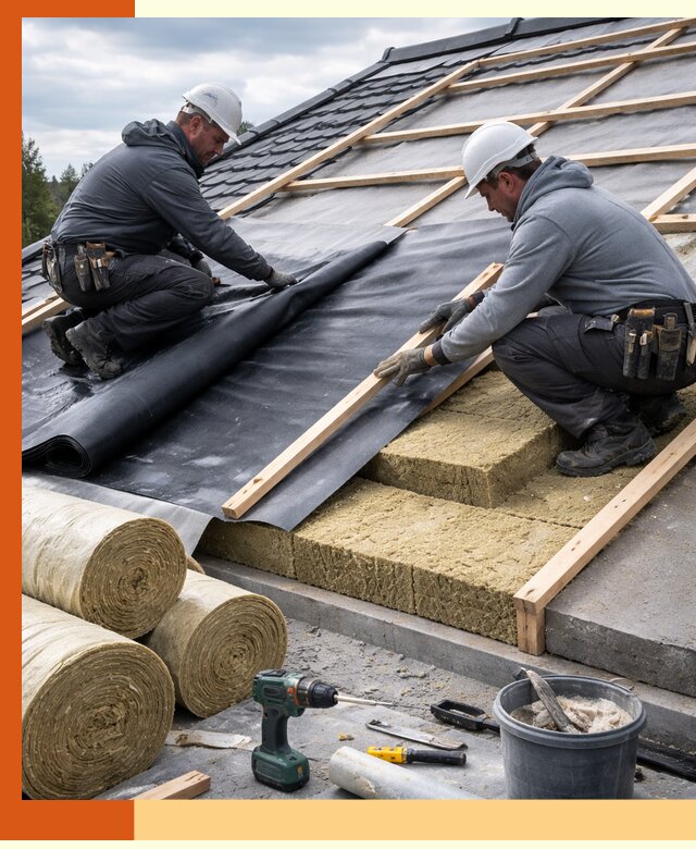 Утепление крыши снаружи в Каспийске: профессиональная теплоизоляция