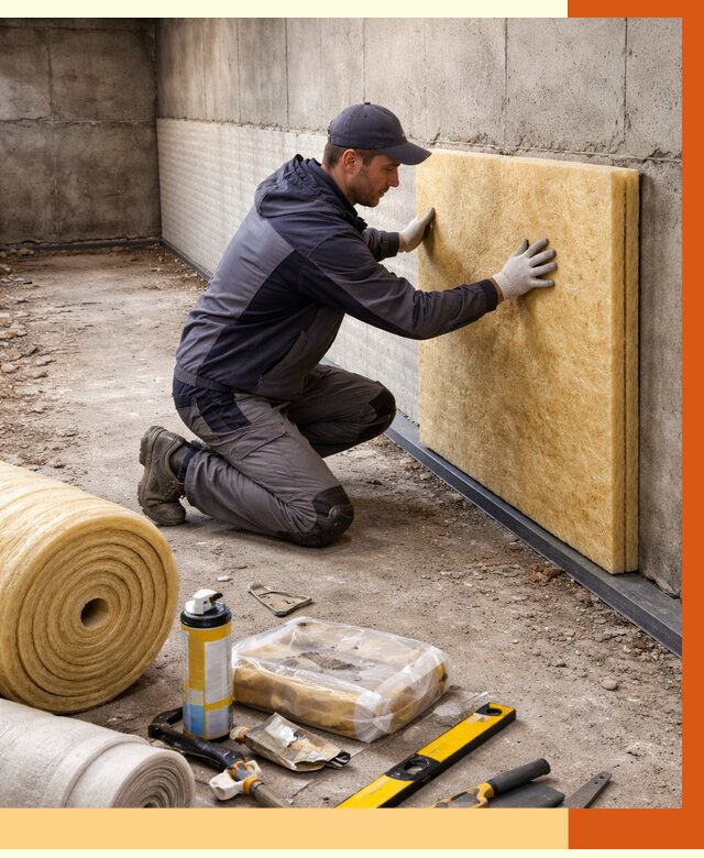 Утепление фундамента изнутри в Каспийске от 4276 руб./м2 — работы под ключ | ТепломастерКсп