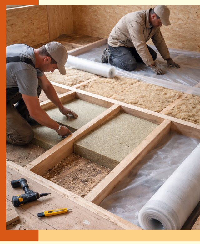 Профессиональное утепление деревянного пола в Каспийске