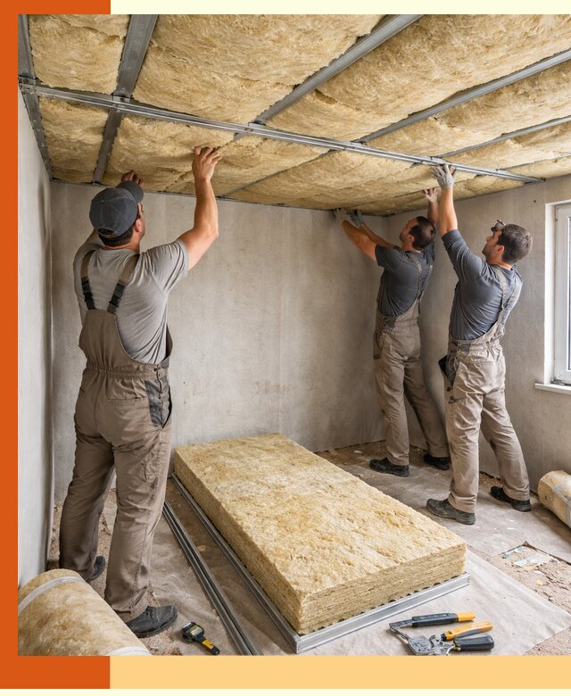 Утепление потолка в Каспийске — тепло и без сквозняков