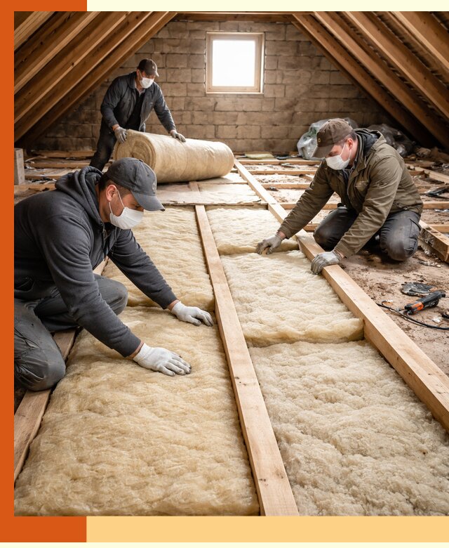 Утепление чердака в Каспийске — профессиональная теплоизоляция кровли
