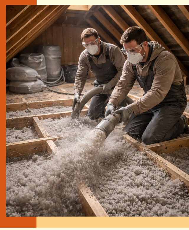 Утепление чердака эковатой в Каспийске — быстро и надёжно