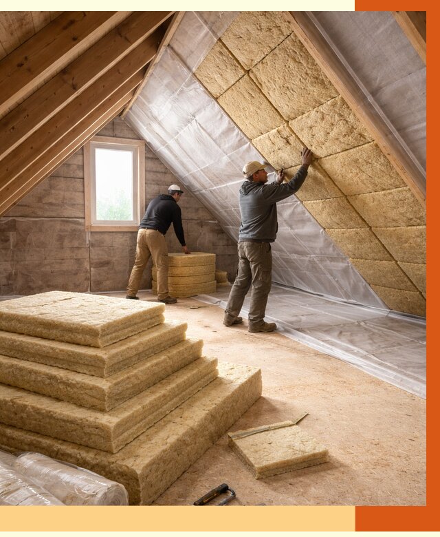 Утепление мансарды в Каспийске от 2545 руб/м2 — комплексно и под ключ | ТепломастерКсп