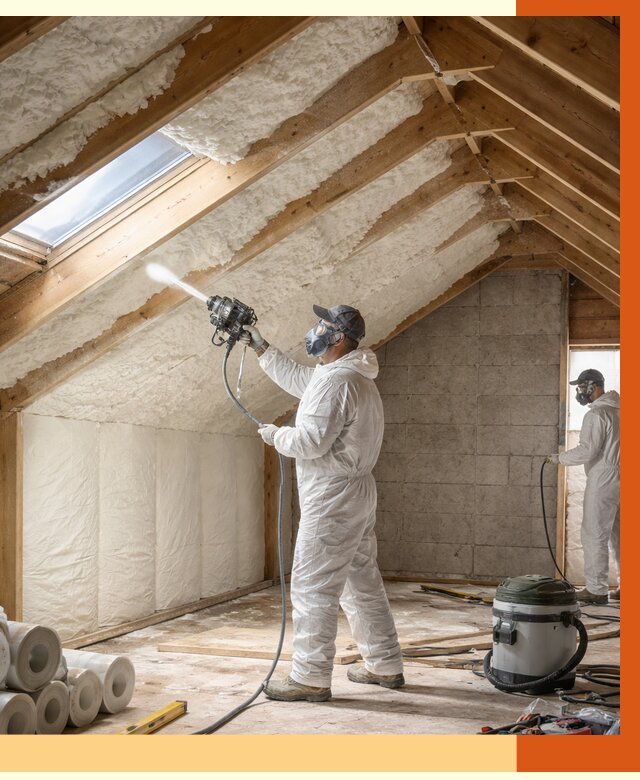 Утепление мансарды ППУ в Каспийске от 2800 руб./м² — заказать под ключ | ТепломастерКсп