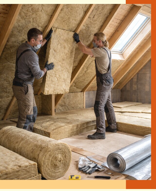 Утепление мансарды минватой в Каспийске от 4276 руб./м2 — монтаж и пароизоляция | ТепломастерКсп