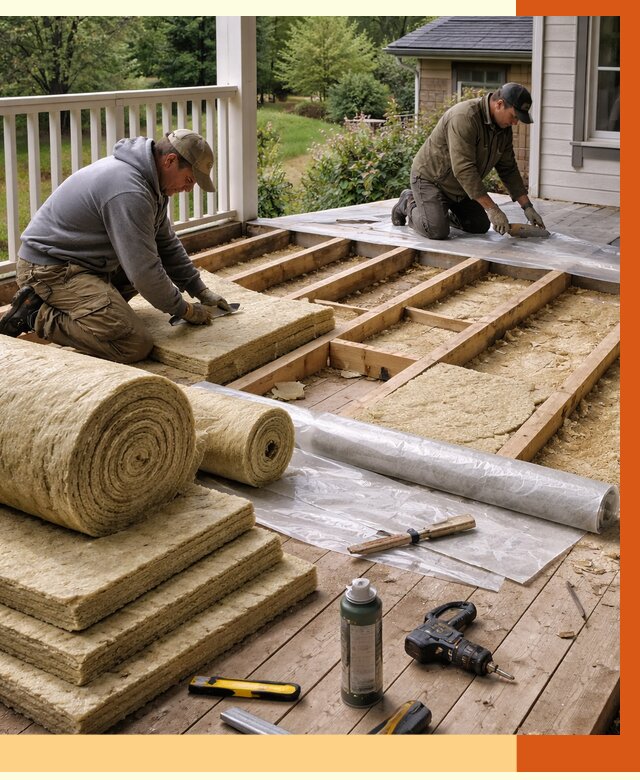 Утепление террасы в Каспийске от 4276 руб./м2 — утеплить террасу под ключ | ТепломастерКсп