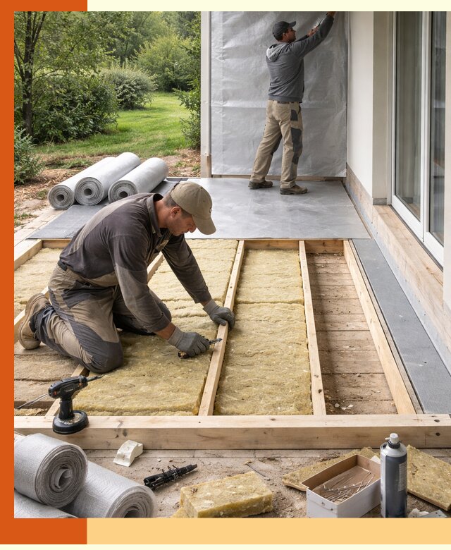 Утепление террасы в Каспийске — тепло и защита круглогодично