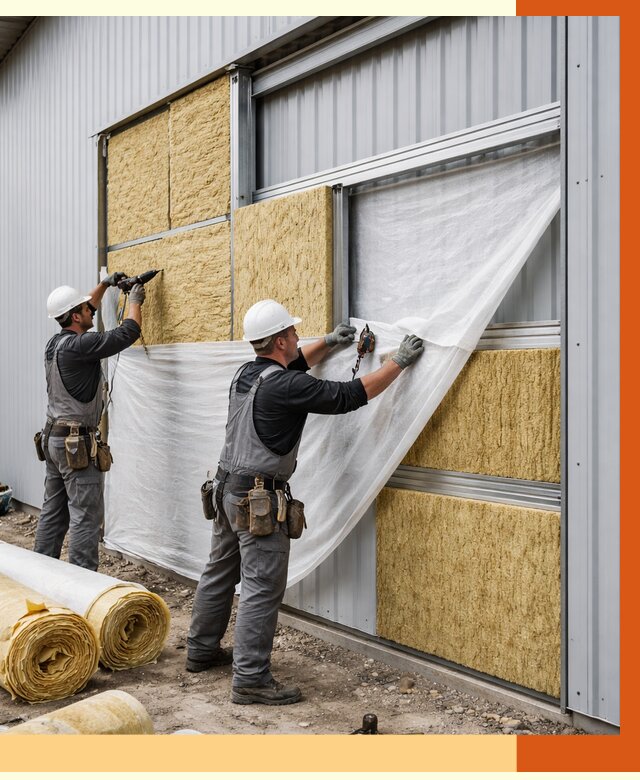 Утепление металлического склада в Каспийске от 4581 руб/м2 — комплексное утепление под ключ | ТепломастерКсп