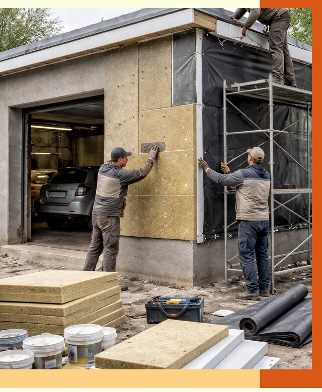 Утепление автосервиса в Каспийске ппу, пеноизоляция, от 14762 руб/м2 — ТепломастерКсп