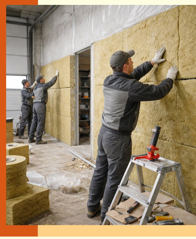 Утепление автосервиса и мастерских в Каспийске качественно и надёжно