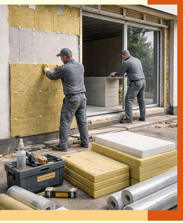 Утепление торгового павильона в Каспийске от 14762 руб./м² под ключ | ТепломастерКсп