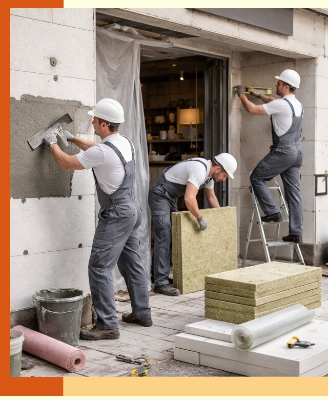 Утепление кафе в Каспийске: профессиональная теплоизоляция и монтаж