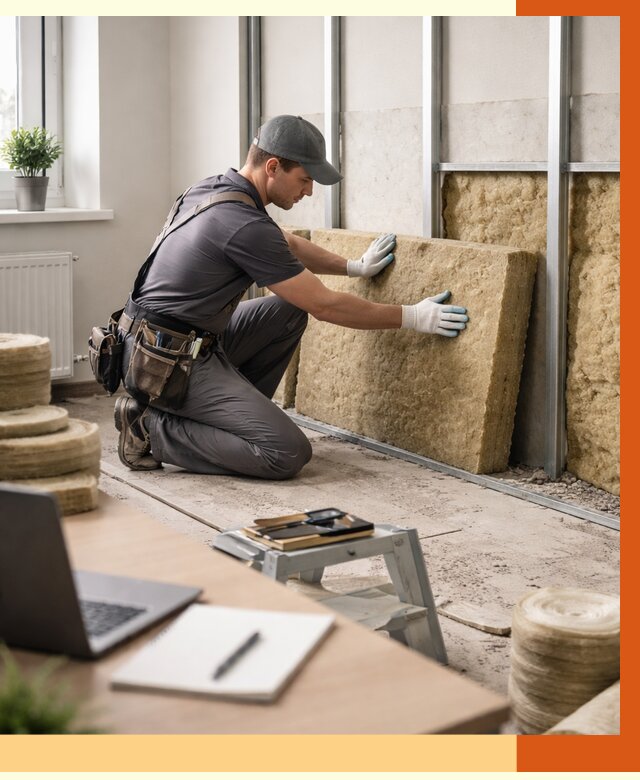 Утепление офиса в Каспийске от 4581 руб/м2 — комплексное утепление офиса под ключ | ТепломастерКсп