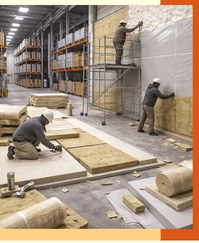 Утепление складского терминала в Каспийске от 7636 руб./м² под ключ | ТепломастерКсп