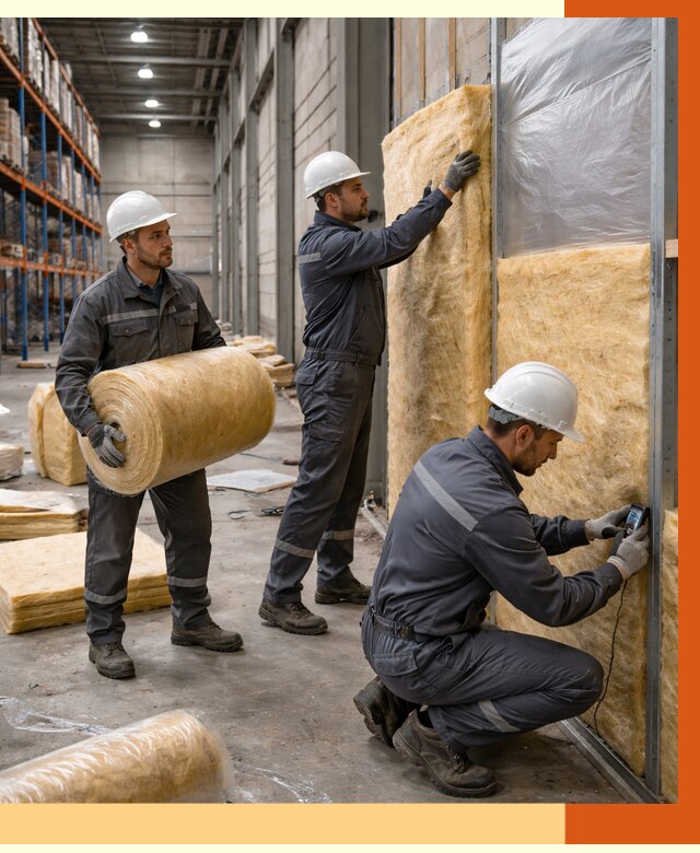 Утепление логистического центра в Каспийске от 4581 руб/м² под ключ | ТепломастерКсп