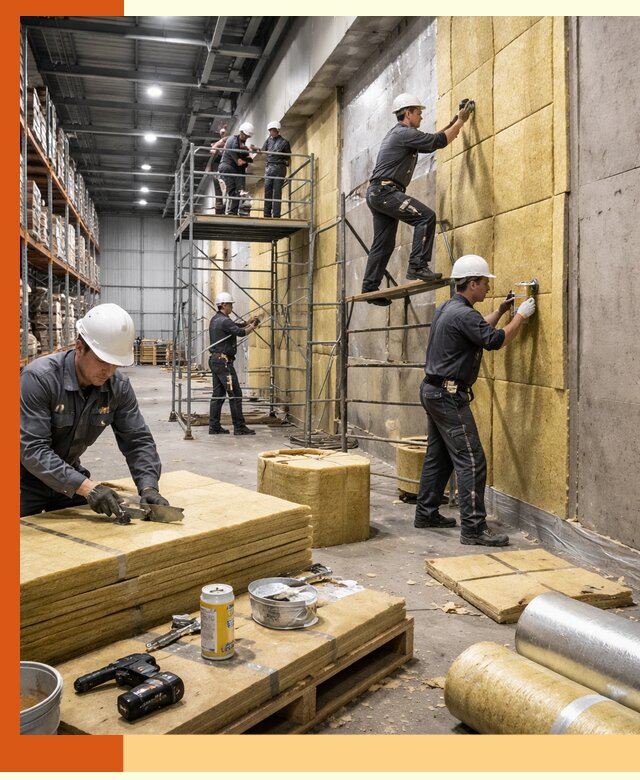 Утепление логистического центра в Каспийске качественно и экономично