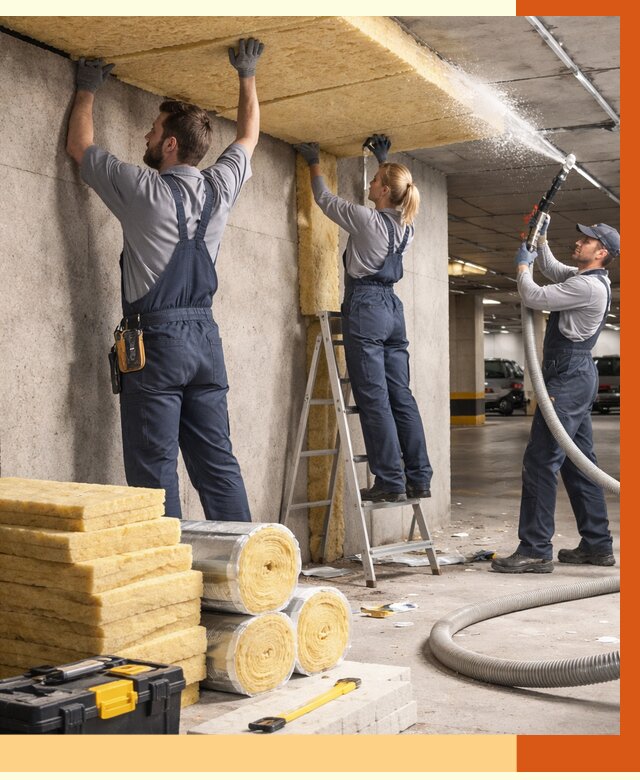 Утепление паркинга в Каспийске от 6923 руб./м2 — работы под ключ | ТепломастерКсп