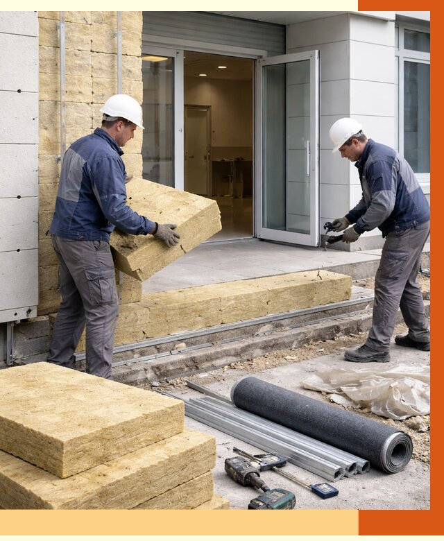 Утепление медицинского центра в Каспийске под ключ от 12726 руб./м² | ТепломастерКсп