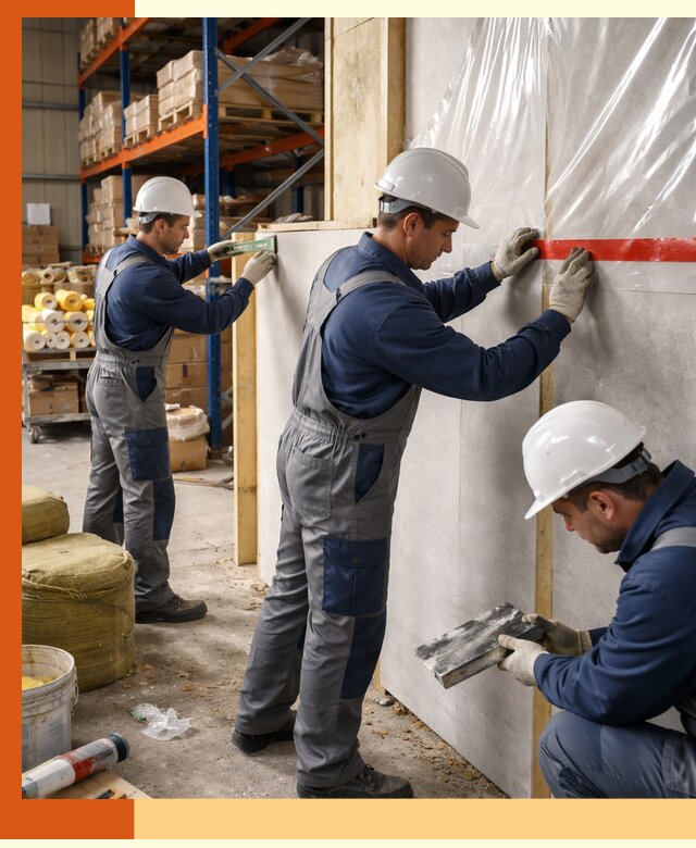 Утепление теплого склада под ключ в Каспийске