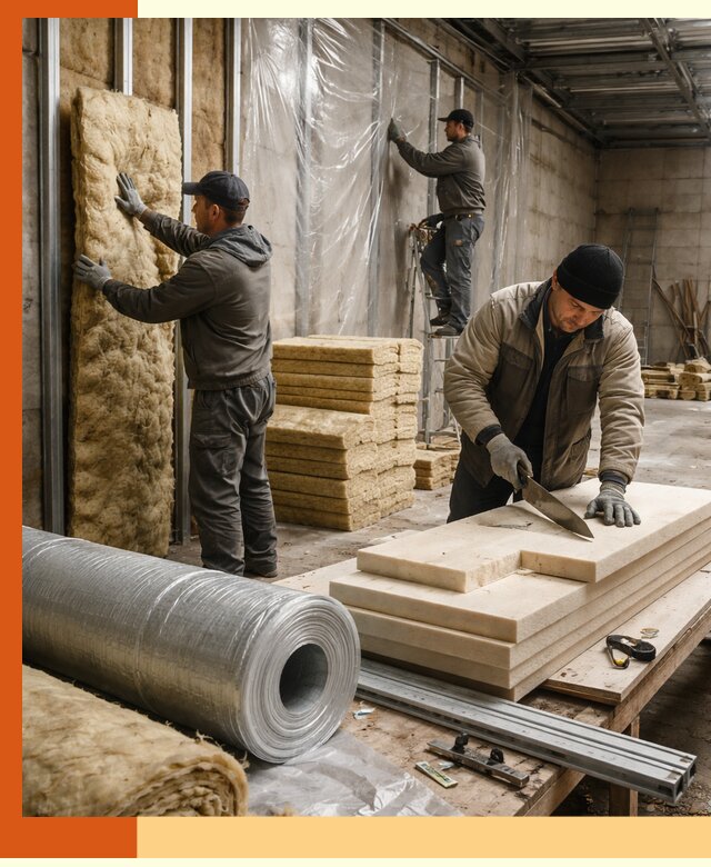 Утепление торгового склада в Каспийске с энергоэффективными решениями