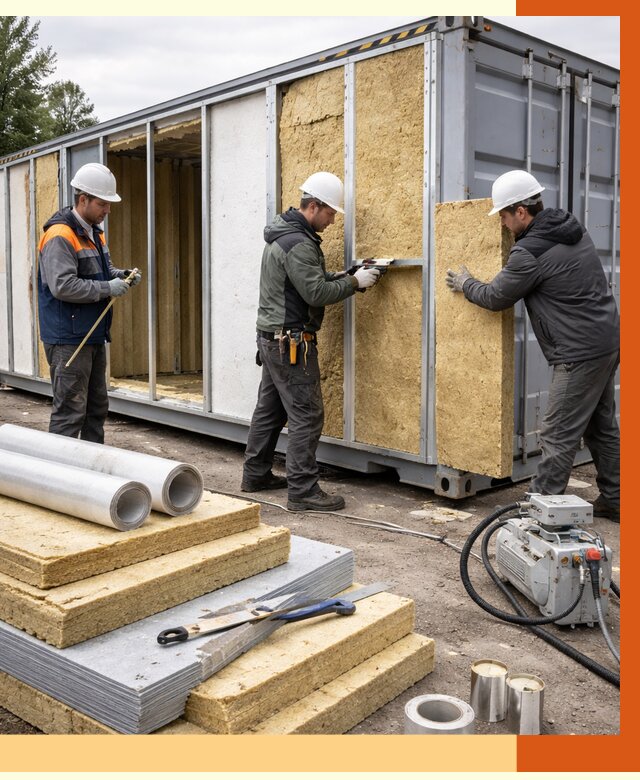 Утепление морского контейнера в Каспийске от 3818 руб. под ключ | ТепломастерКсп