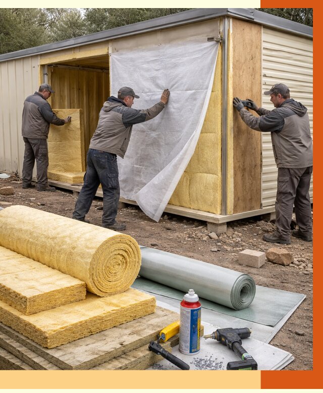Утепление строительной бытовки в Каспийске от 12726 руб. под ключ | ТепломастерКсп