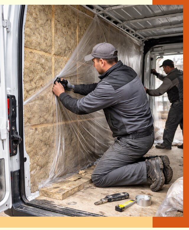 Утепление фургона в Каспийске от 16799 руб/м2 — утепление фургона ППУ и кузова | ТепломастерКсп