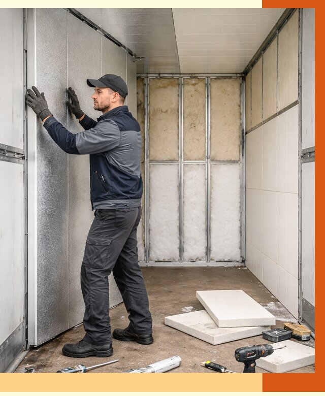 Утепление холодильного кузова в Каспийске от 13744 руб. под ключ | ТепломастерКсп