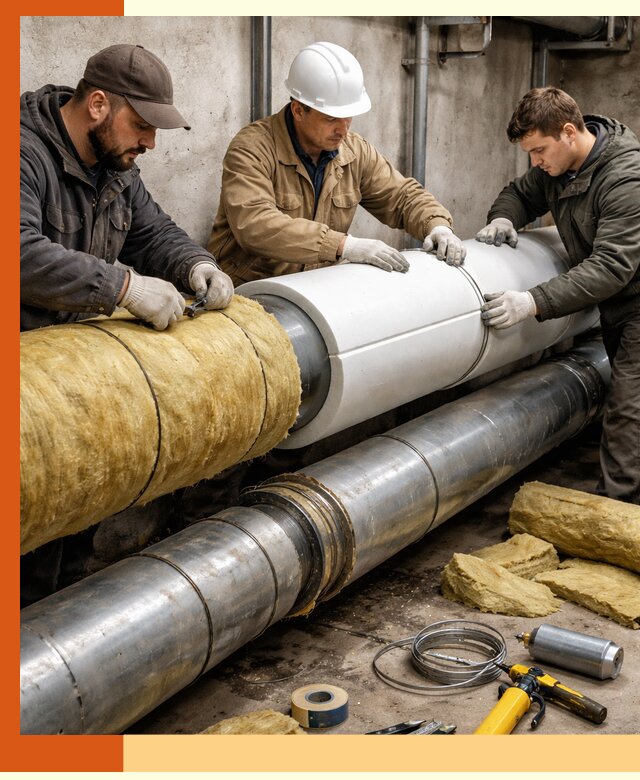 Утепление трубопровода в Каспийске с гарантией энергоэффективности