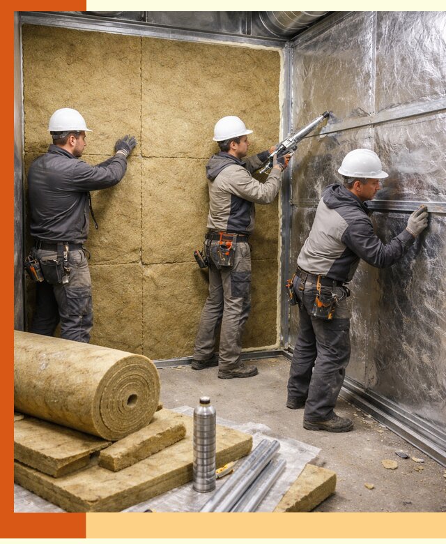 Утепление венткамеры в Каспийске — качественная теплоизоляция и шумопоглощение