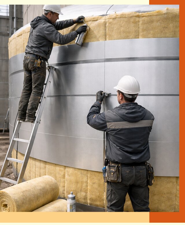 Утепление цистерны в Каспийске пенополиуретаном от 14762 руб. под ключ | ТепломастерКсп