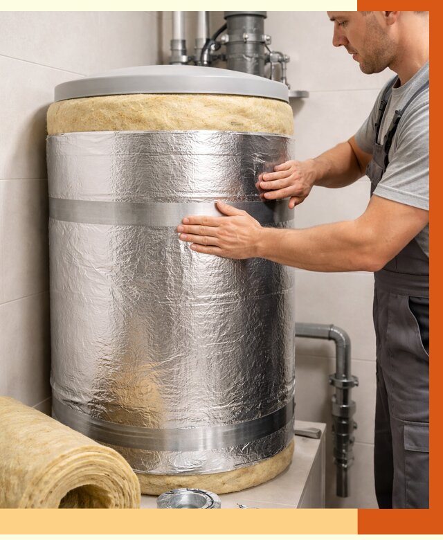 Утепление бойлера в Каспийске от 4581 руб. под ключ | Утепление ППУ | ТепломастерКсп