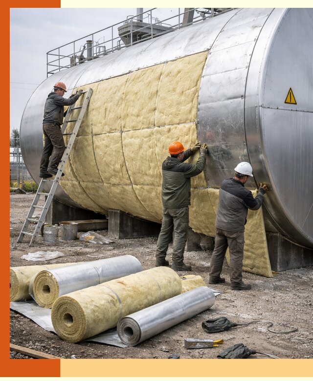Утепление резервуаров с топливом в Каспийске надежно и экономично