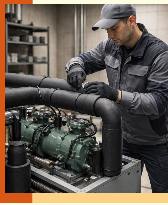 Утепление холодильного агрегата и теплоизоляция в Каспийске