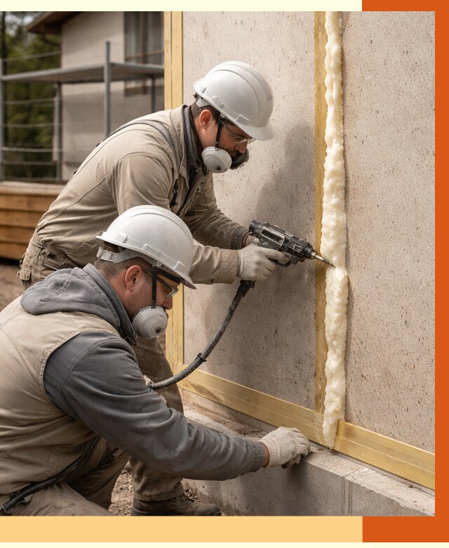 Утепление сип панелей ППУ в Каспийске от 4887 руб. под ключ | ТепломастерКсп