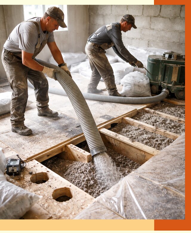 Заполнение пустот перекрытий в Каспийске от 4581 руб. под ключ | ТепломастерКсп