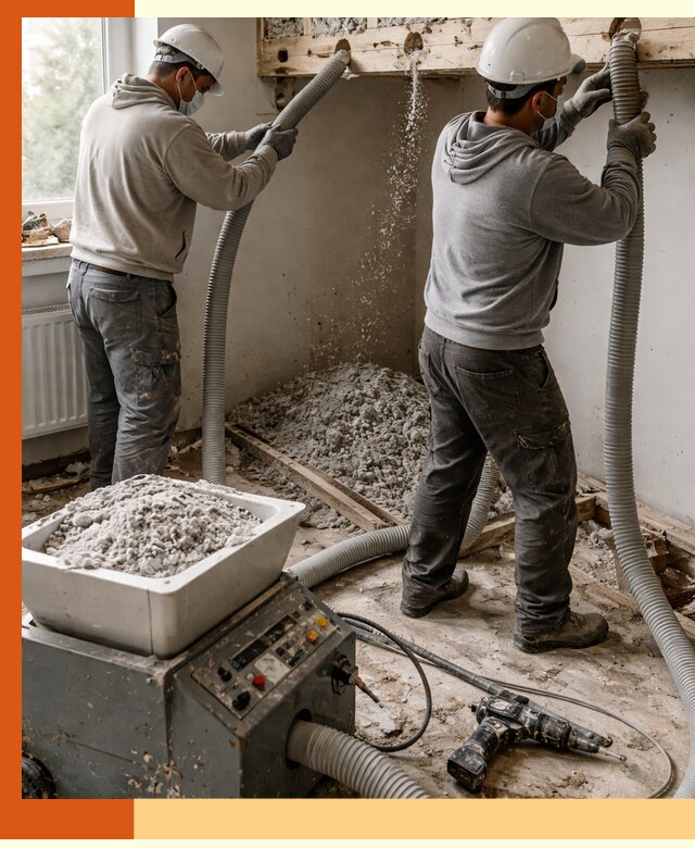 Заполнение пустот перекрытий пеной и наполнителями в Каспийске